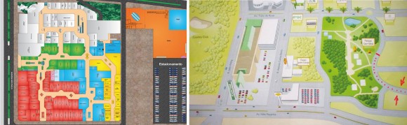 Aplicação de mapas e plantas em Shopping Center