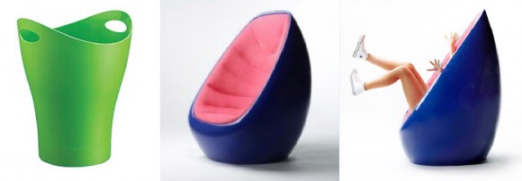 Lixeira Garbino, que se tornou peça de museu no The Museum of Modern Art (MoMA), e a cadeira Koop, com o conceito de ser semelhante ao útero, confortável e sereno.